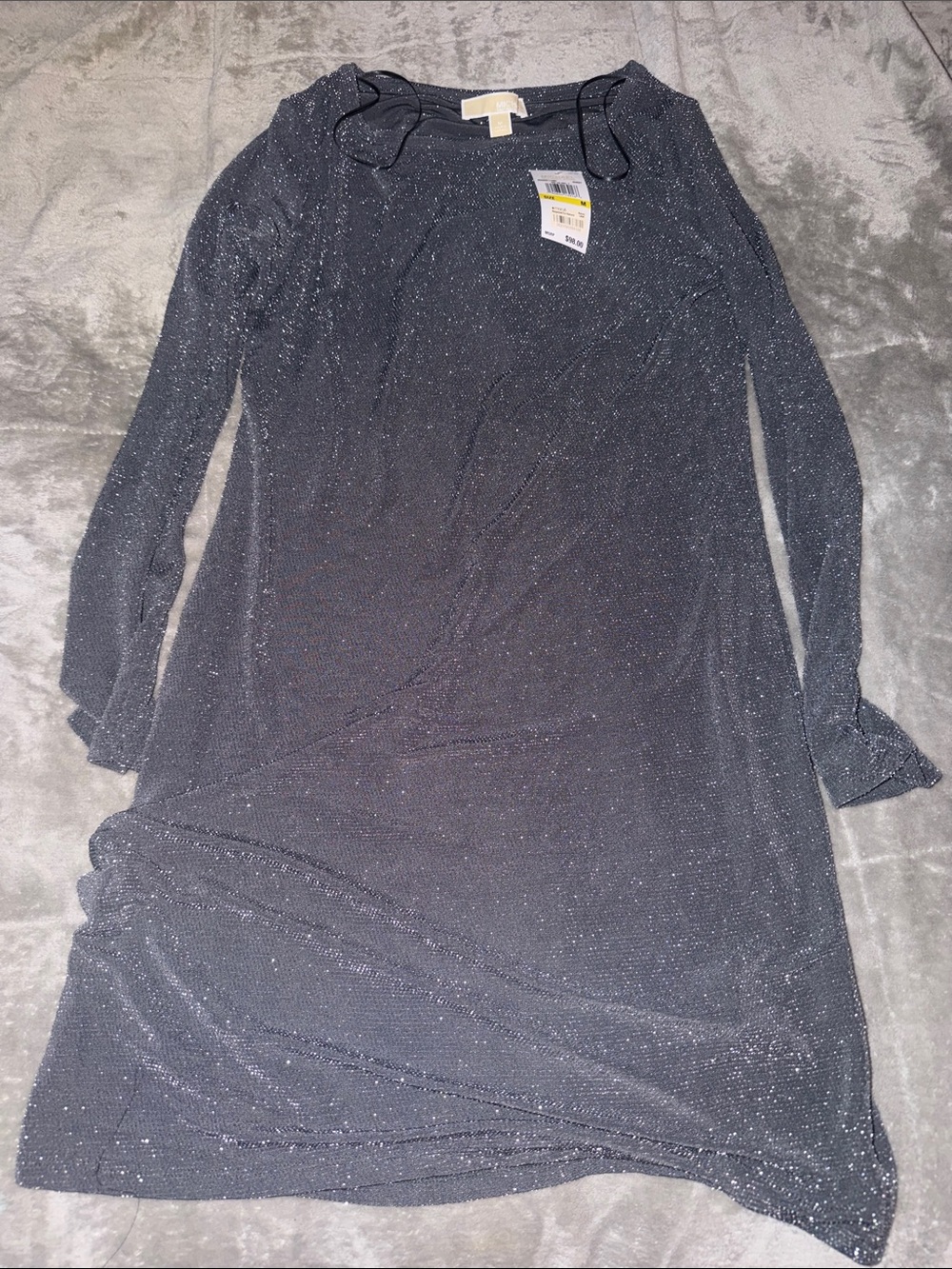 MICHAEL Michael Kors Black Metallic Thread Dress